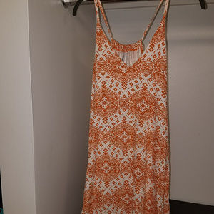 NWT Medium Burnt Orange and White Dress